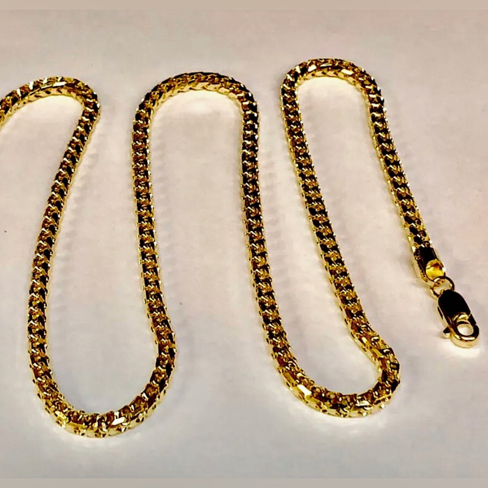 14ᴋ sᴏʟɪᴅ ɢᴏʟᴅ ғʀᴀɴᴄᴏ ᴄʜᴀɪɴ 22ɪɴ. 3.5ᴍᴍ